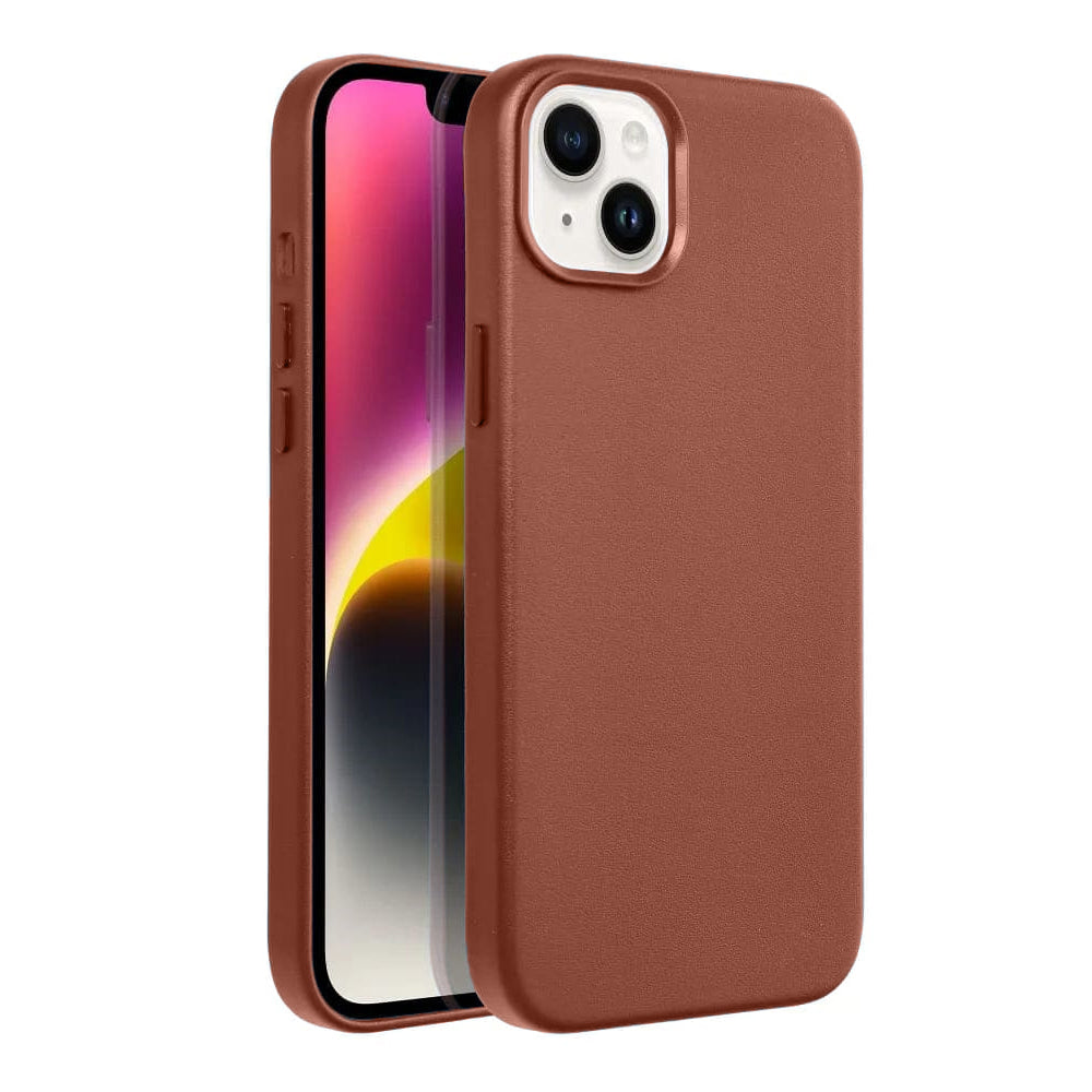 Casify Leren Hoesje met MagSafe voor de iPhone 14 Plus - Omber