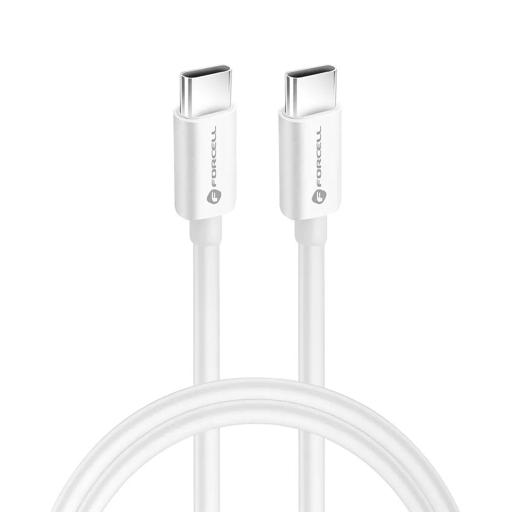Forcell USB-C naar USB-C Kabel 60W QC4.0/PD – 3 meter – Wit