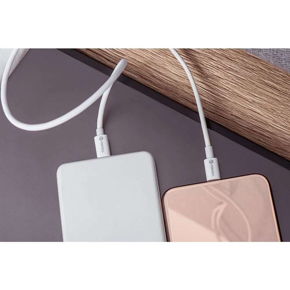 Forcell USB-C naar USB-C Kabel 60W QC4.0/PD – 3 meter – Wit