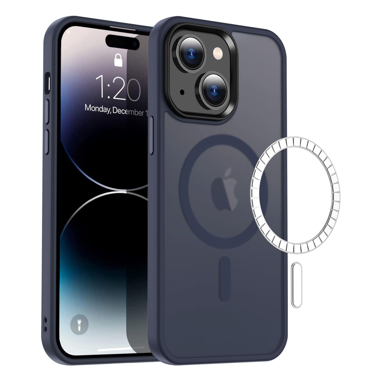 Casify Classic Hybrid iPhone Hoesje met MagSafe Mat Donkerblauw2