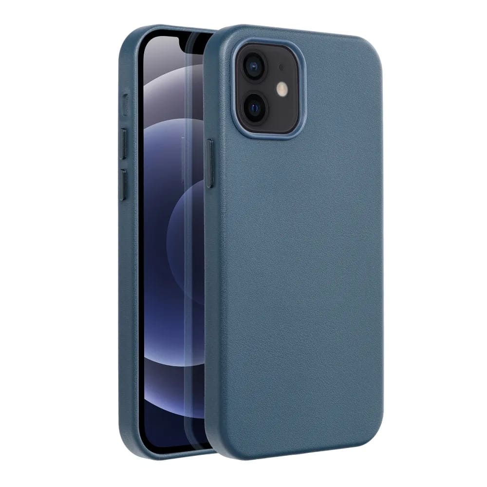 Casify Leren Hoesje met MagSafe voor iPhone 12 Donkerblauw