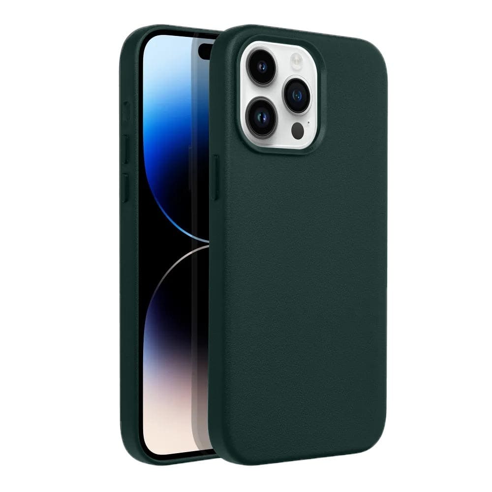 Casify Leren Hoesje met MagSafe voor iPhone 14 Pro Max Bosgroen
