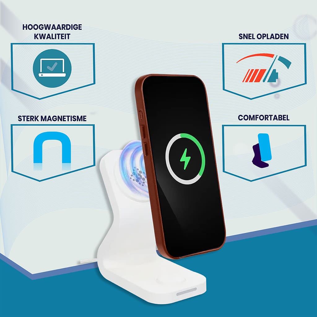 Casify Leren Hoesje met MagSafe voor de iPhone 14 Plus - Omber