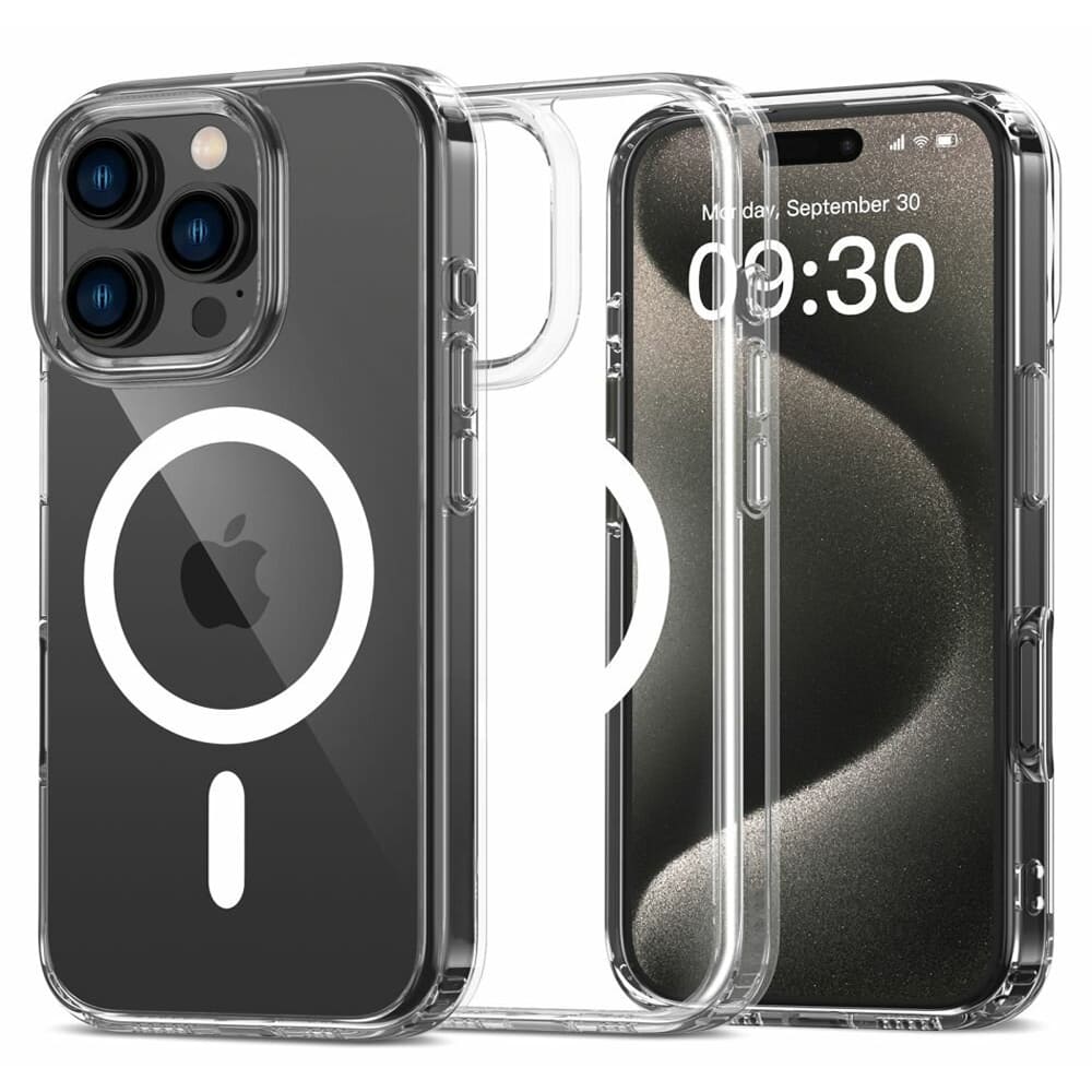 Casify Doorzichtig Hoesje met MagSafe voor de iPhone 16 Pro - Transparant