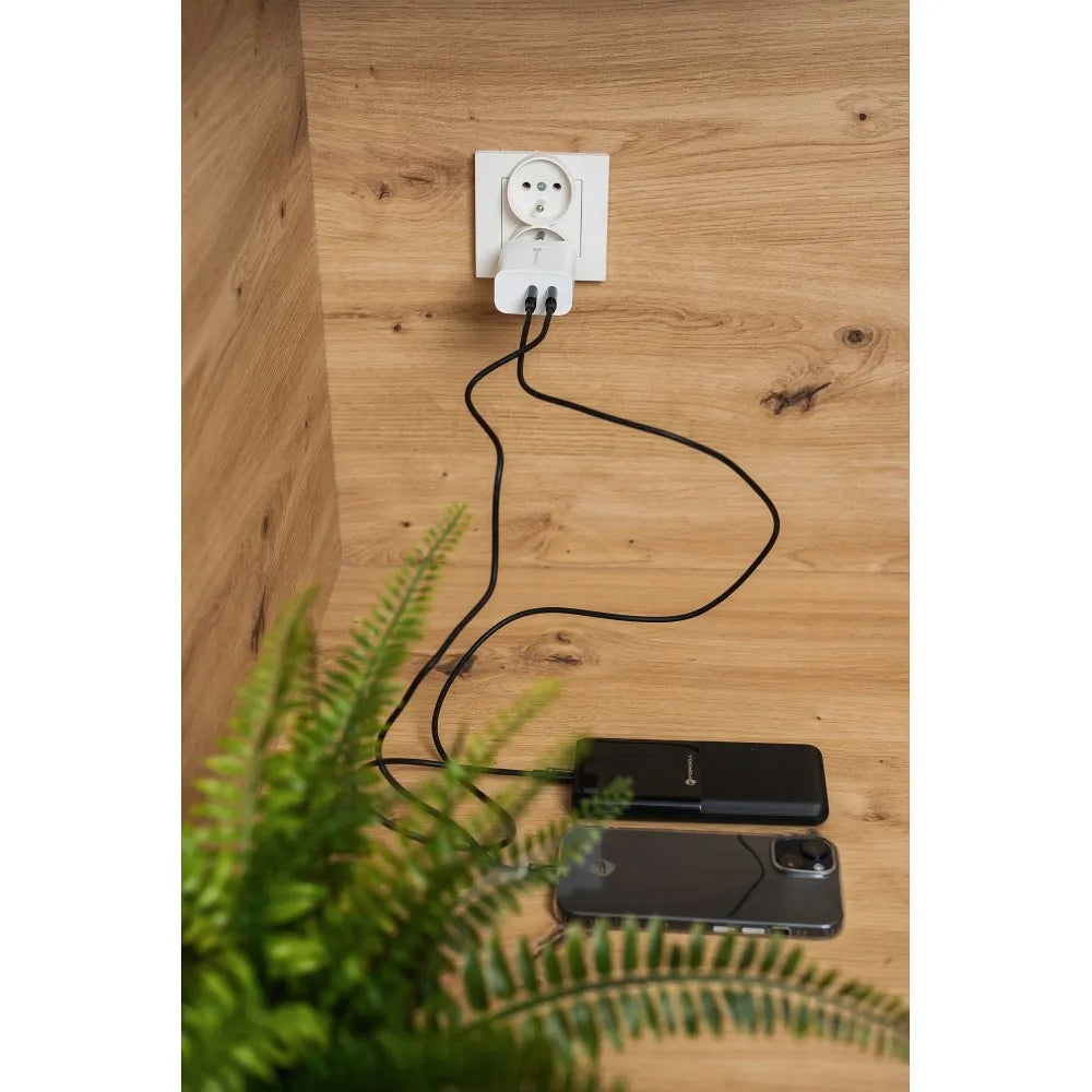 Forcell USB-C naar USB-C Kabel 60W QC4.0/PD – 1 meter – Zwart