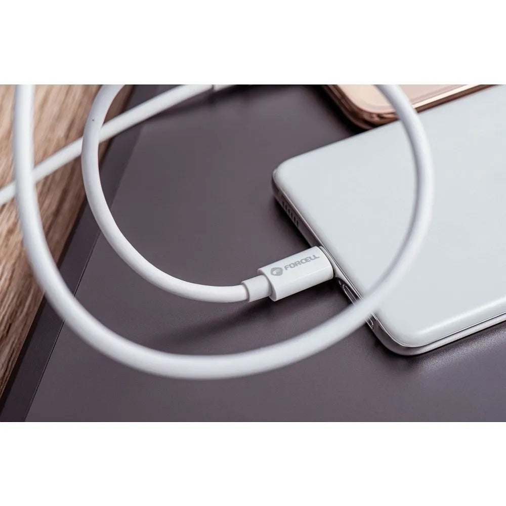 Forcell USB-C naar USB-C Kabel 60W QC4.0/PD – 3 meter – Wit