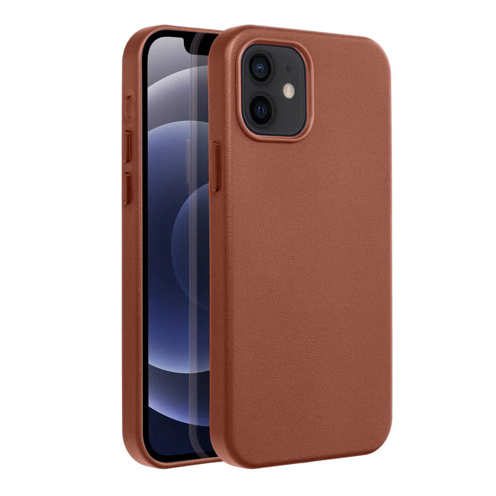 Casify Leren Hoesje met MagSafe voor de iPhone 12 Mini - Omber