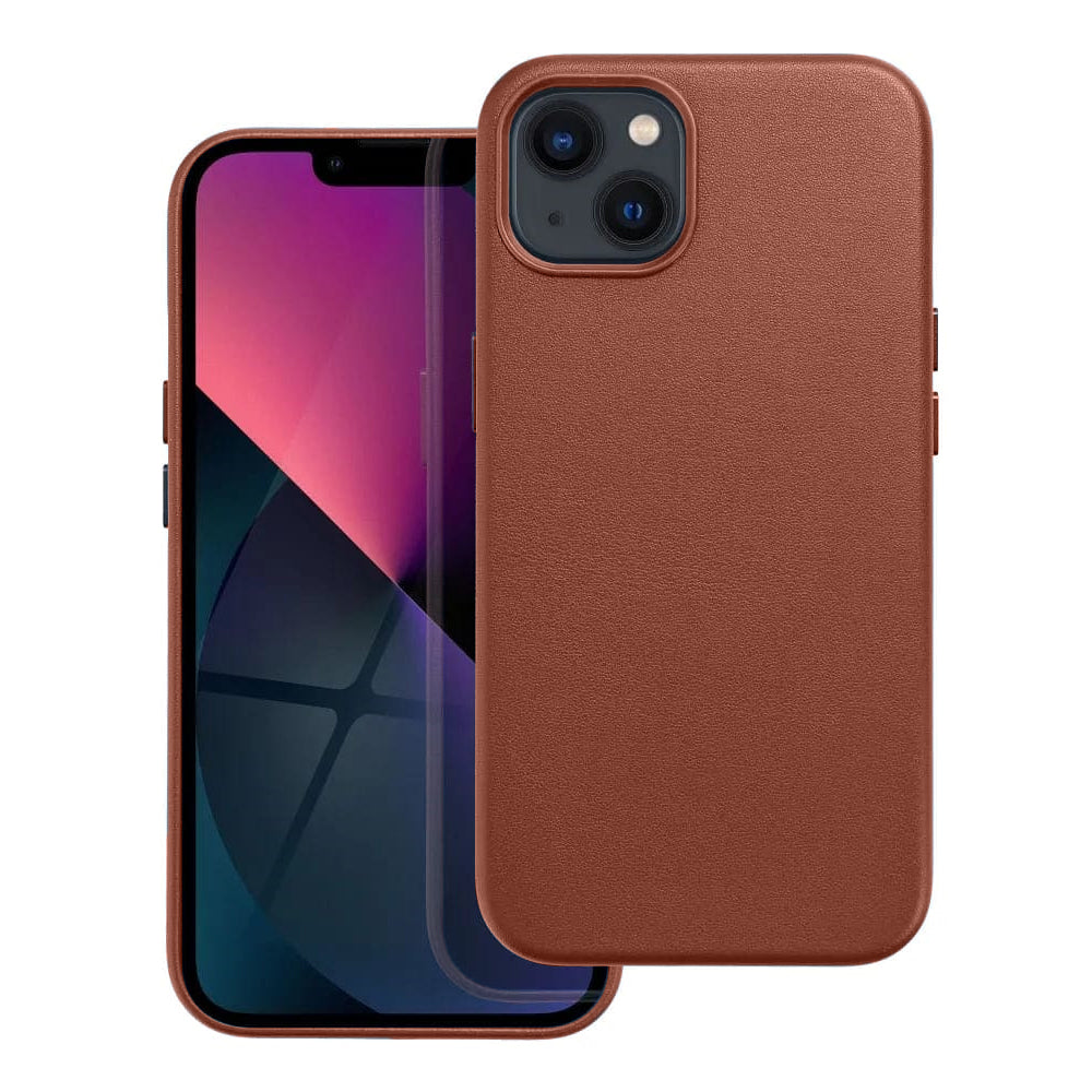 Casify Leren Hoesje met MagSafe voor de iPhone 13/14 - Omber