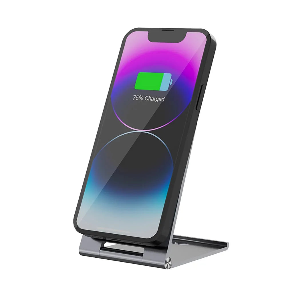 Forcell Flip Charge Qi2 Wireless Charger met MagSafe – USB-C – Draadloze Oplader – 15W – Zilver – productfoto 2