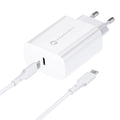 Forcell Oplader met USB-C naar USB-C kabel - 25 Watt - 1 meter - Wit