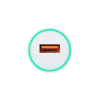 Forcell Autolader USB-A – Quick Charge 3.0 – 12/24V – 2.4A – Wit