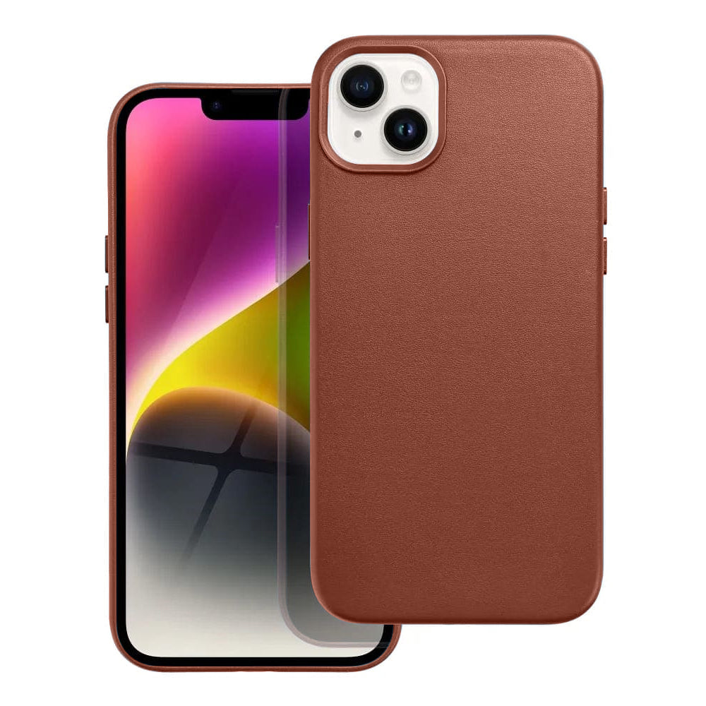 Casify Leren Hoesje met MagSafe voor de iPhone 15 Plus - Omber