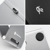 Forcell Flip Charge Qi2 Wireless Charger met MagSafe – USB-C – Draadloze Oplader – 15W – Zilver