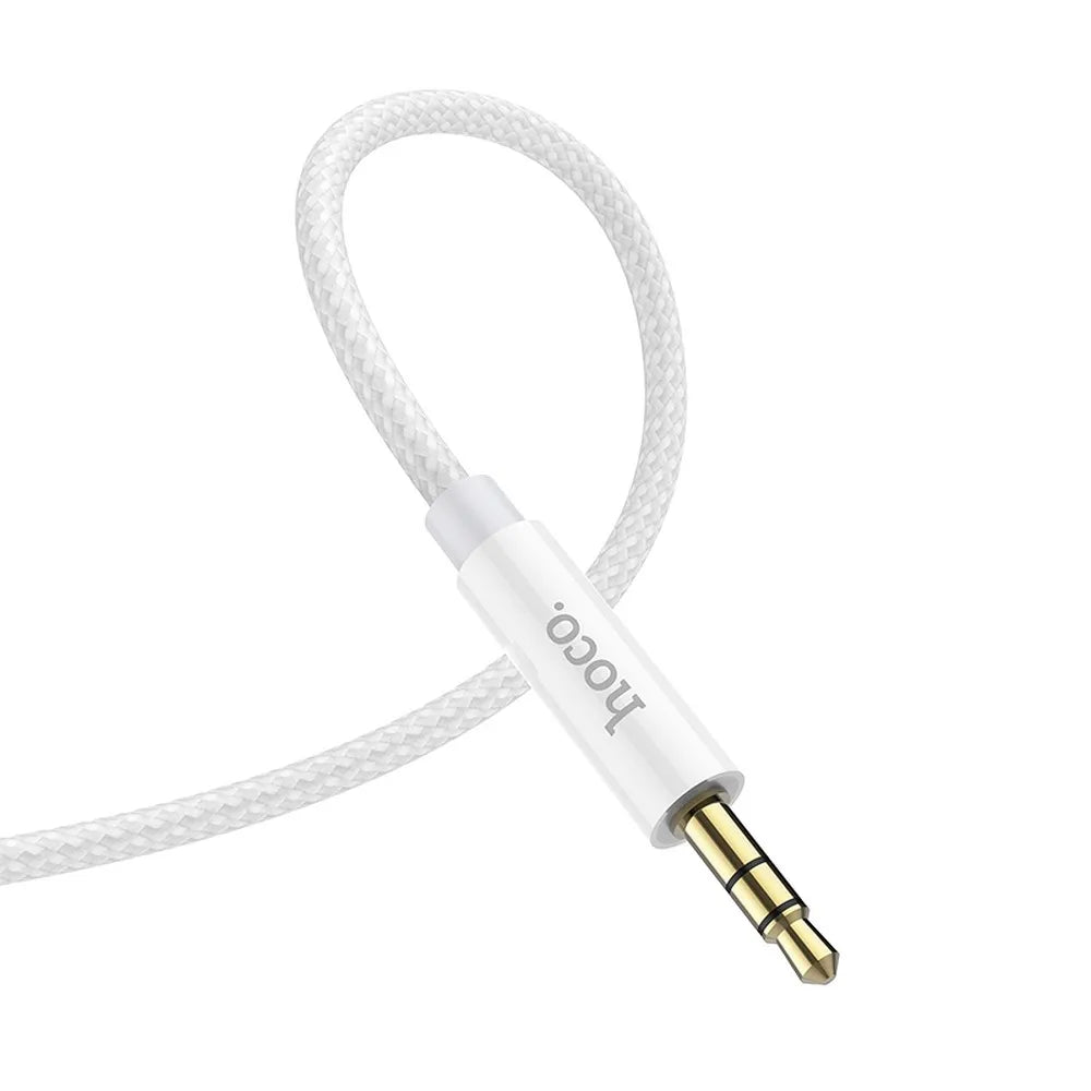 Hoco AUX kabel 3,5 mm Jack – Audio kabel Male to Male – 1 meter – Zilver – productfoto 2