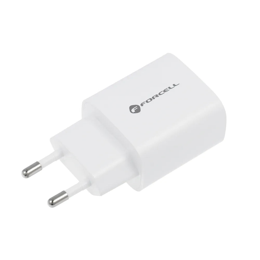 Forcell Oplader – Wall Charger – 30 Watt – USB-C & USB-A – Wit – productfoto 3