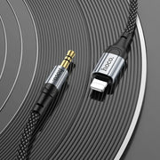 Hoco AUX kabel - Lightning naar 3,5 mm Jack – Audio kabel – 1 meter – Zwart