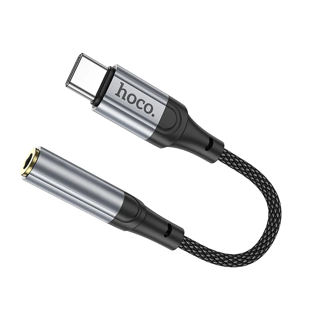 Hoco adapter USB-C naar 3,5 mm Jack – Audio adapter – 12 centimeter – Zwart – productfoto 4