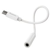 Hoco adapter USB-C naar 3,5 mm Jack – Audio adapter – 12 centimeter – Wit
