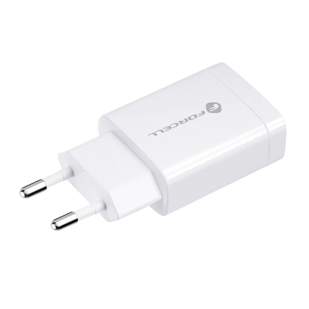 Forcell Oplader – Wall Charger – 18 Watt – USB-A – Wit – productfoto 3