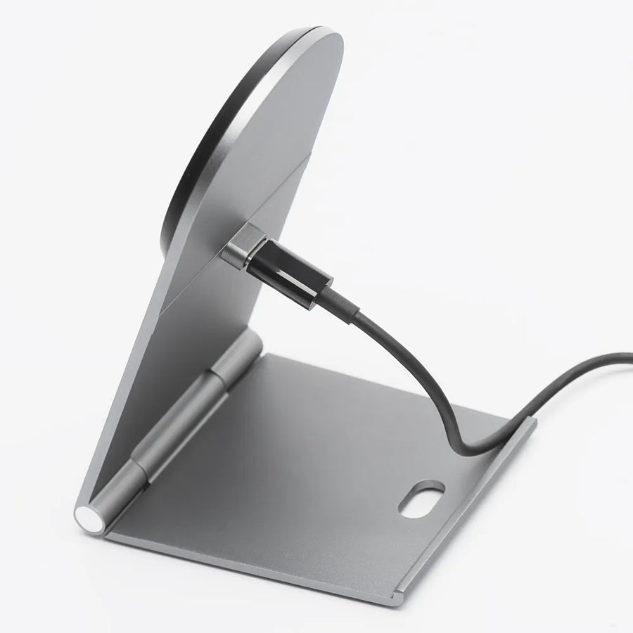 Forcell Flip Charge Qi2 Wireless Charger met MagSafe – USB-C – Draadloze Oplader – 15W – Zilver