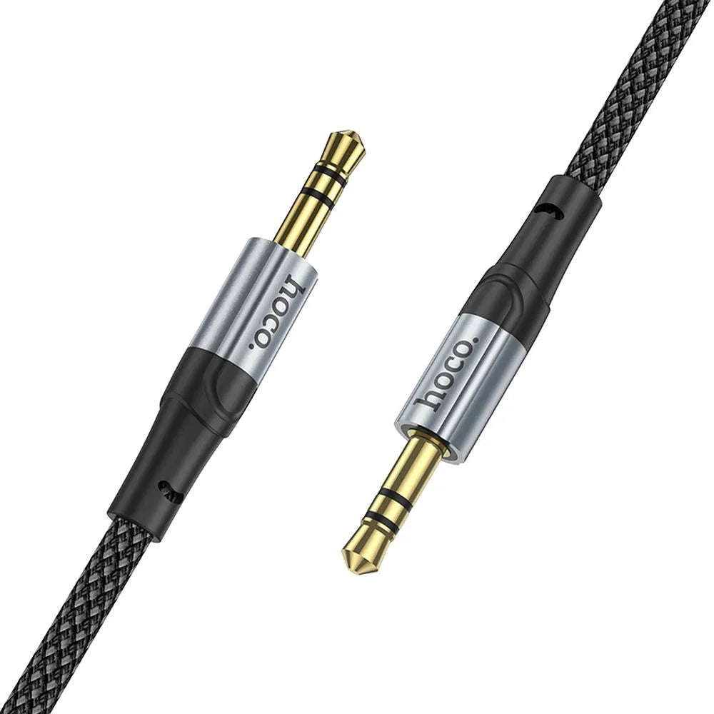 Hoco AUX kabel 3,5 mm Jack – Audio kabel Male to Male – 1 meter – Zwart – productfoto 2