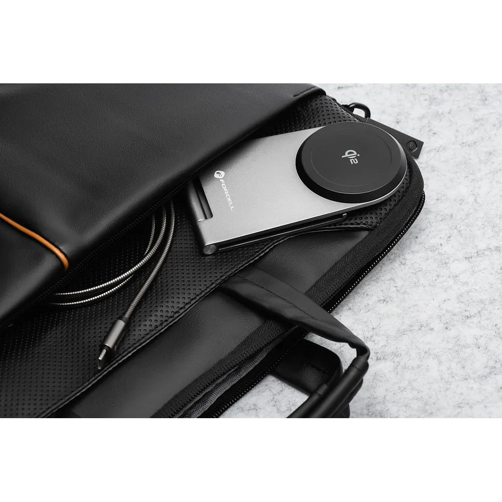Forcell Flip Charge Qi2 Wireless Charger met MagSafe – USB-C – Draadloze Oplader – 15W – Zilver – productfoto 9