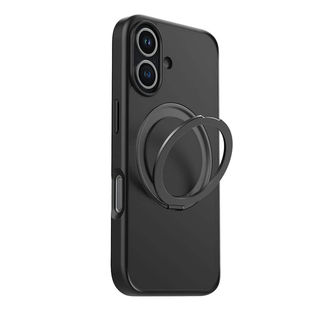 Casify Étui avec béquille réglable à 360° avec MagSafe pour iPhone 16 Plus Noir mat2