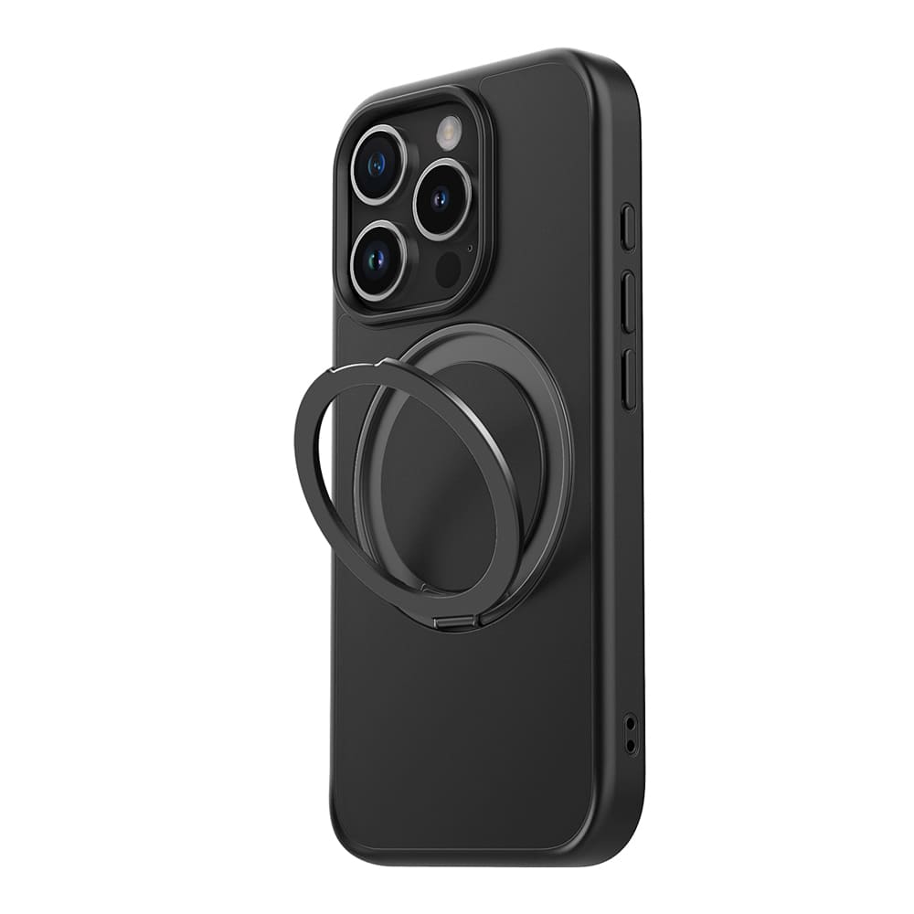 Casify Étui avec béquille réglable à 360° avec MagSafe pour iPhone 16 Pro Noir mat2