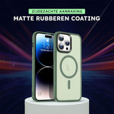 Casify Classic Hybrid Hoesje met MagSafe Mat Donkergroen5