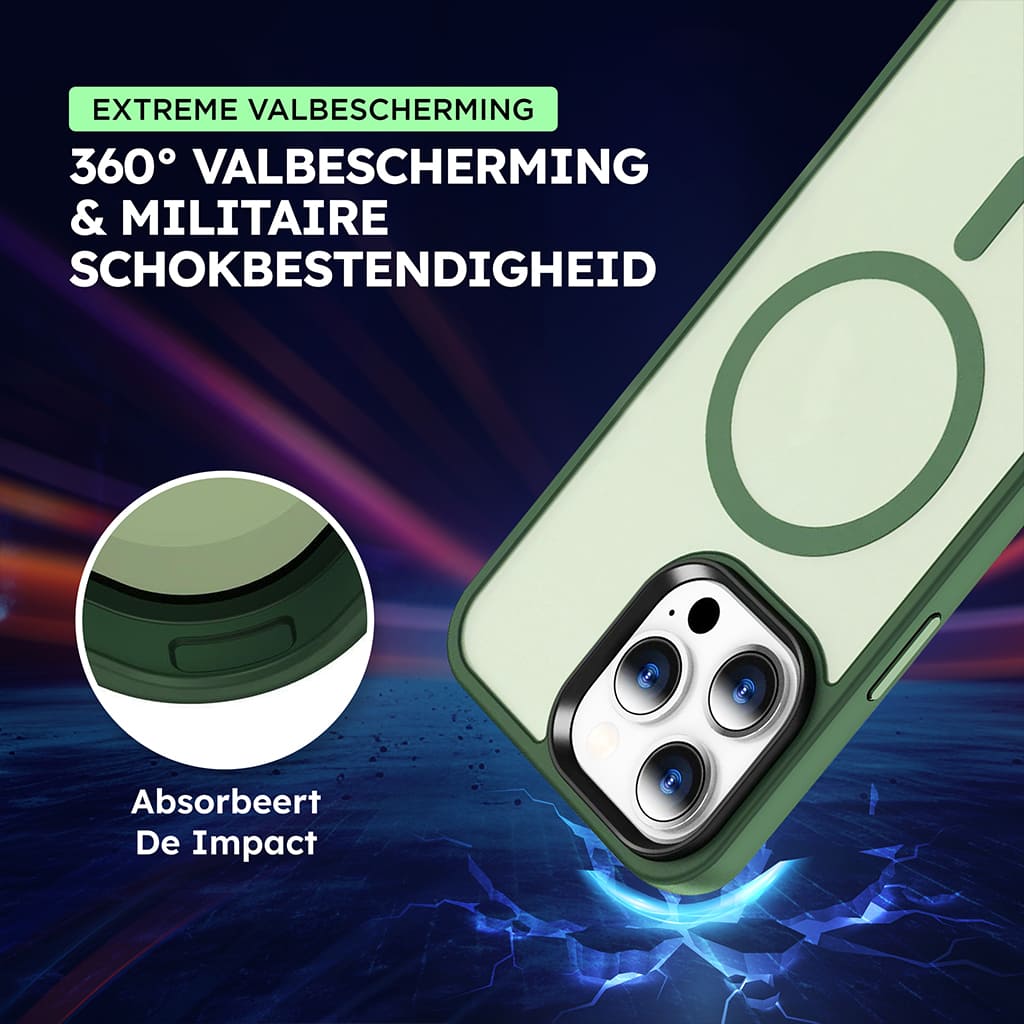 Étui hybride classique Casify avec MagSafe vert foncé mat
