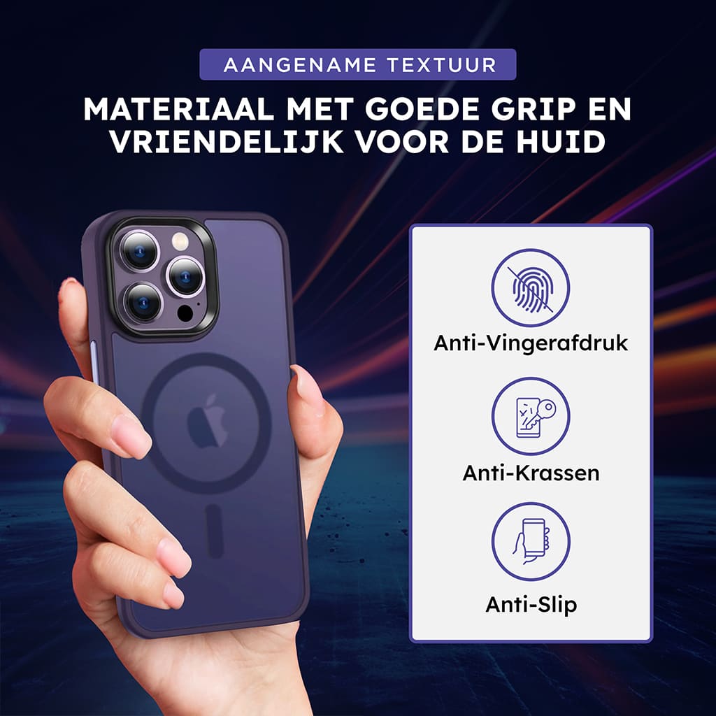 Casify Étui hybride classique avec MagSafe Matte Dark Purple2