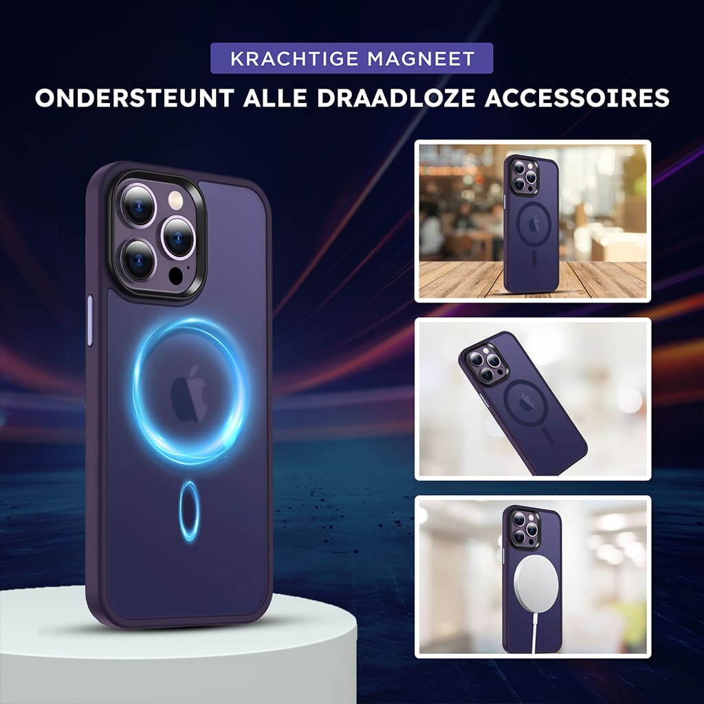 Casify Étui hybride classique avec MagSafe Matte Dark Purple4