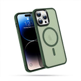 Casify Classic Hybrid Hoesje voor iPhone met MagSafe Mat Donkergroen