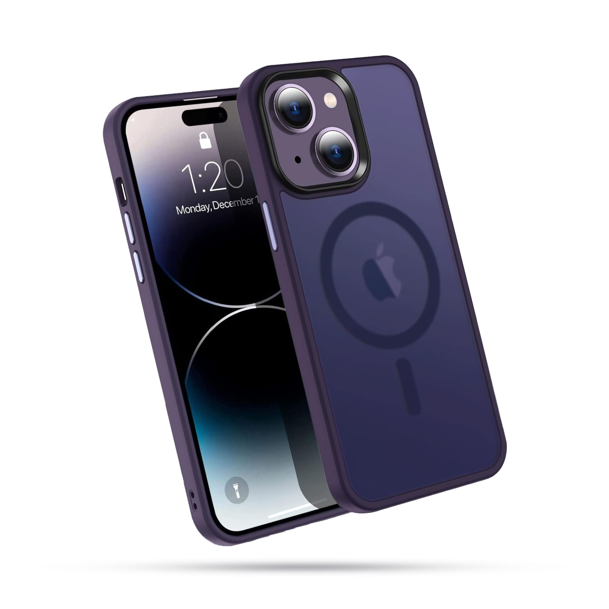 Casify Classic Hybrid Hoesje voor iPhone met MagSafe Mat Donkerpaars2