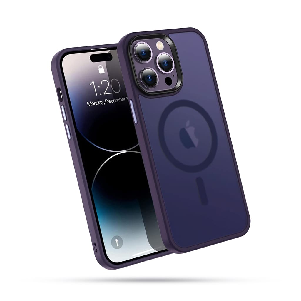 Casify Classic Hybrid Case pour iPhone avec MagSafe Matte Dark Purple
