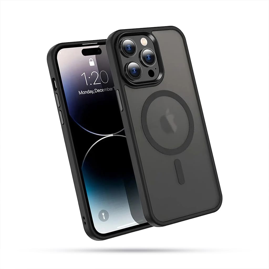 Coque hybride Casify Classic pour iPhone avec MagSafe noir mat