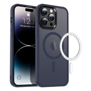 Casify Classic Hybrid iPhone Hoesje met MagSafe Mat Donkerblauw