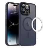 Casify Classic Hybrid iPhone Hoesje met MagSafe Mat Donkerblauw