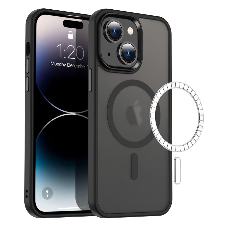 Casify Classic Hybrid iPhone Hoesje met MagSafe Mat Zwart2