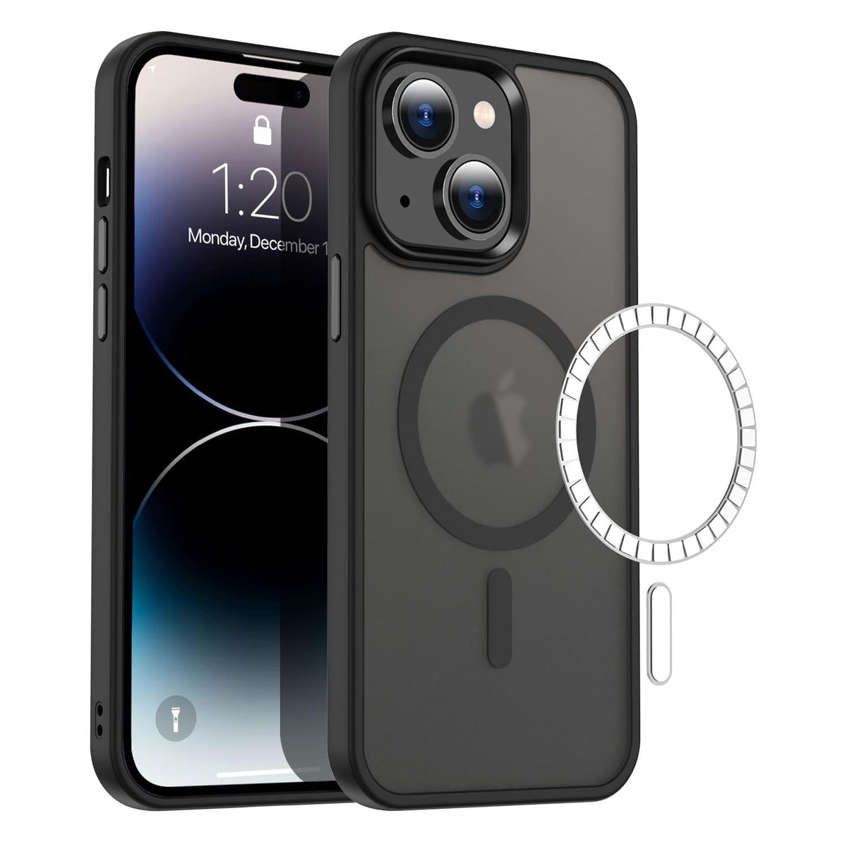 Casify Classic Hybrid iPhone Hoesje met MagSafe Mat Zwart2