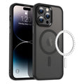 Casify Matte Hoesje met MagSafe voor de iPhone 15 Pro - Mat Zwart