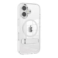 Casify Doorzichtig Kickstand Hoesje met MagSafe voor de iPhone 16 - Transparant