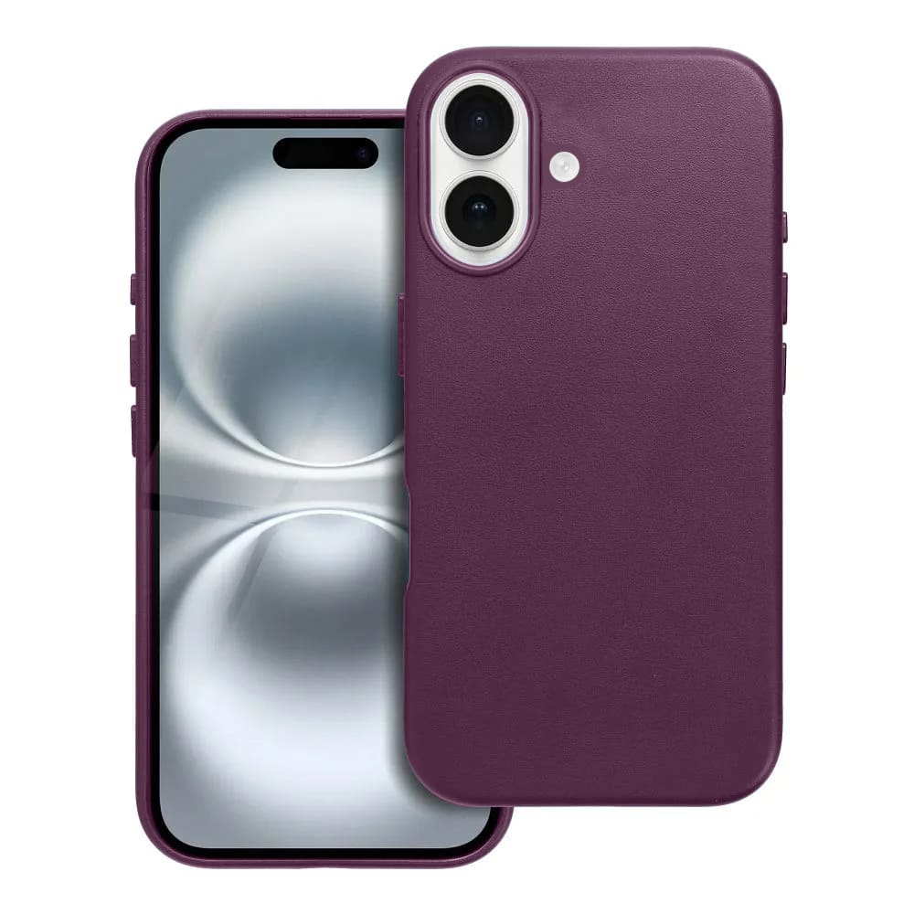 Casify Étui en cuir avec MagSafe pour iPhone 16 Violet foncé