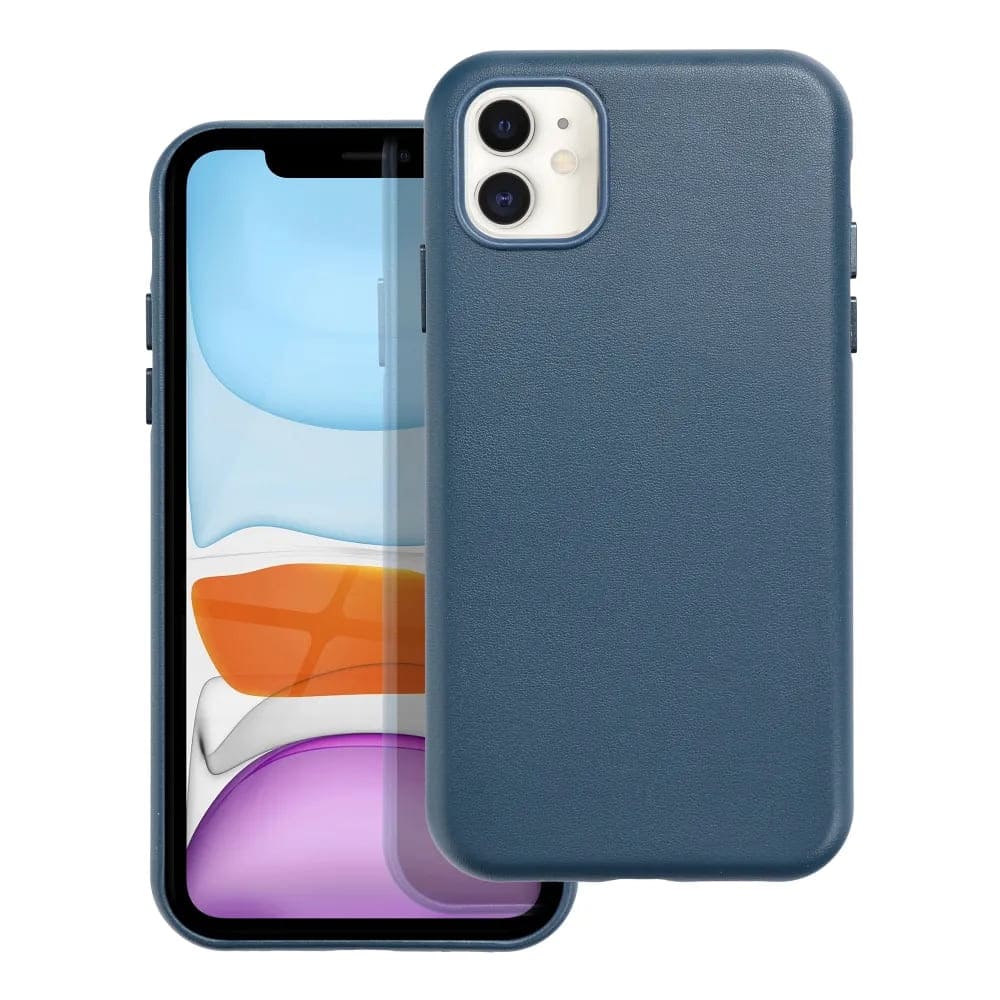 Étui en cuir Casify avec MagSafe pour iPhone 11 Bleu foncé2
