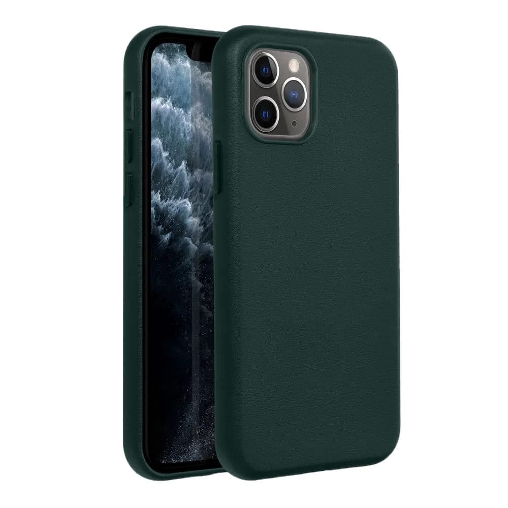 Étui en cuir Casify avec MagSafe pour iPhone 11 Pro Vert forêt