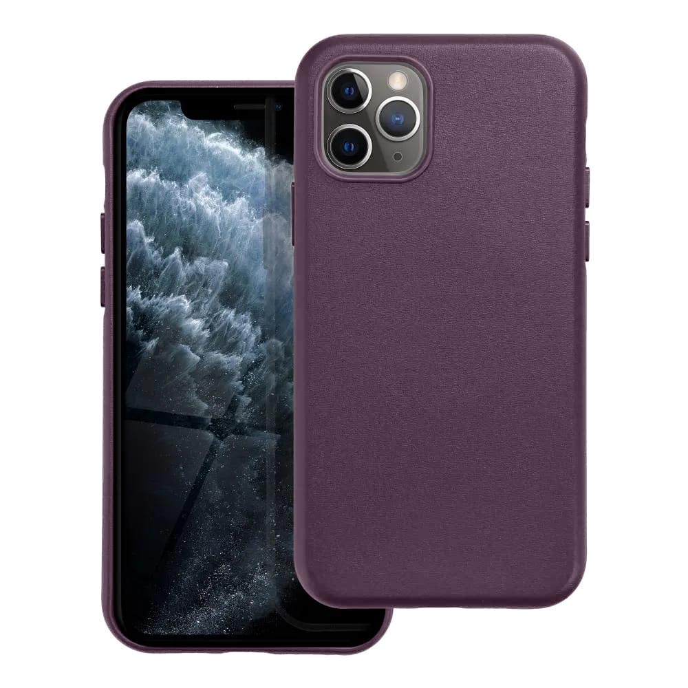 Casify Leren Hoesje met MagSafe voor iPhone 11 Pro Donkerpaars2