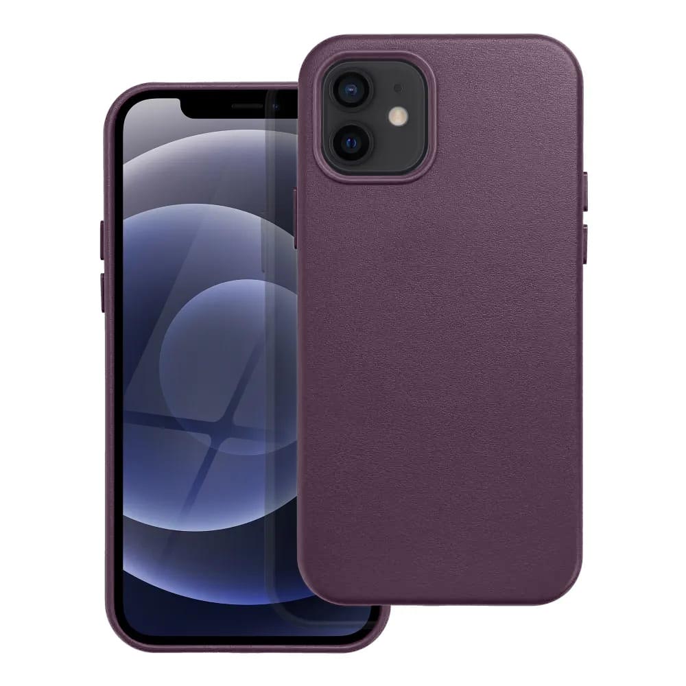 Étui en cuir Casify avec MagSafe pour iPhone 12 Mini Violet foncé2