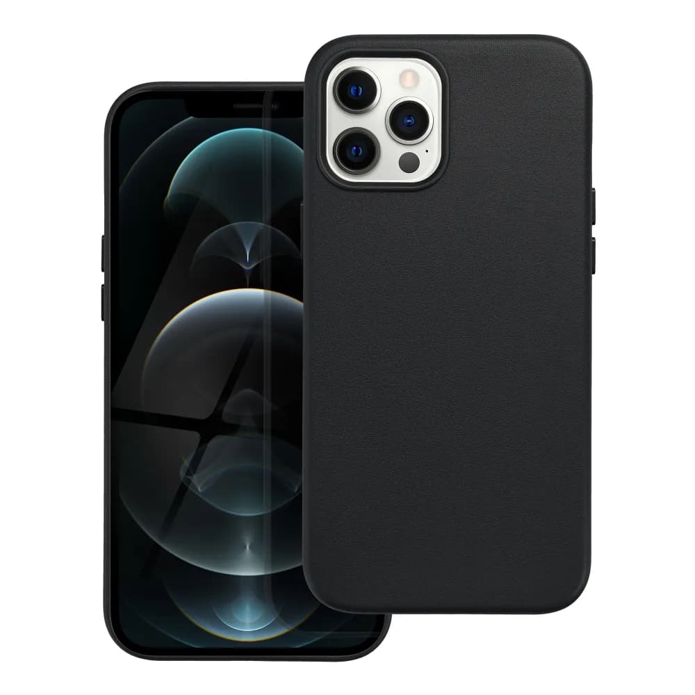 Casify Leren Hoesje met MagSafe voor iPhone 12 Pro Max Zwart2