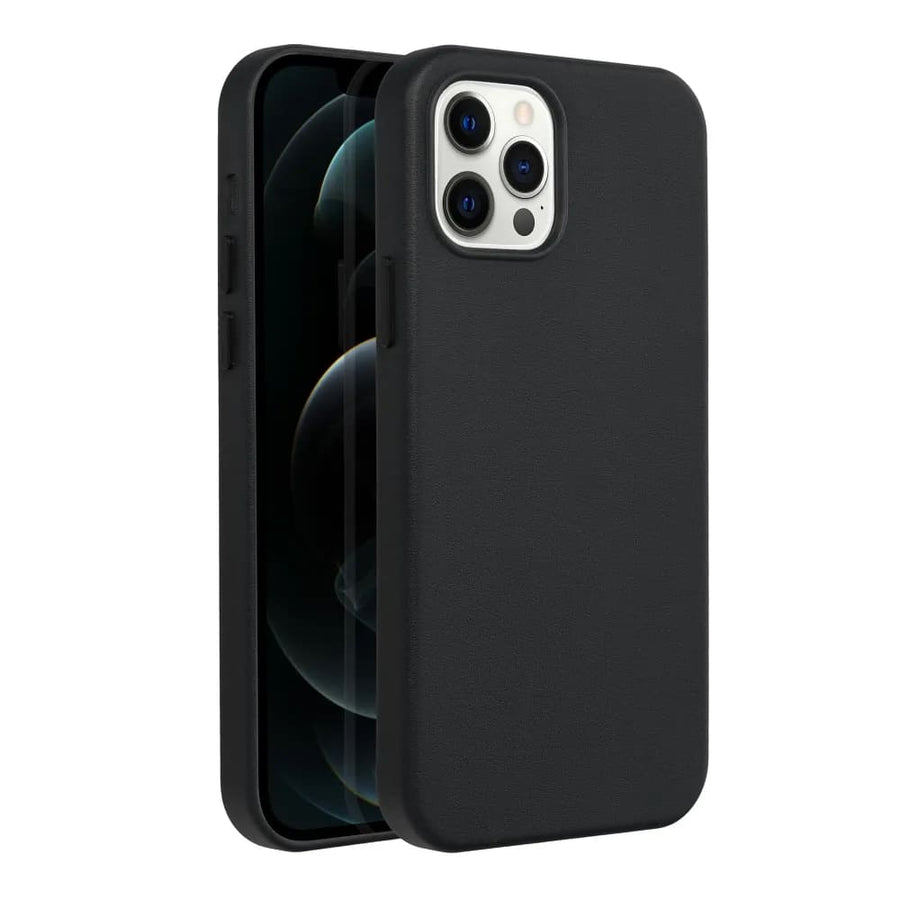 Casify Leren Hoesje met MagSafe voor iPhone 12 Pro Zwart