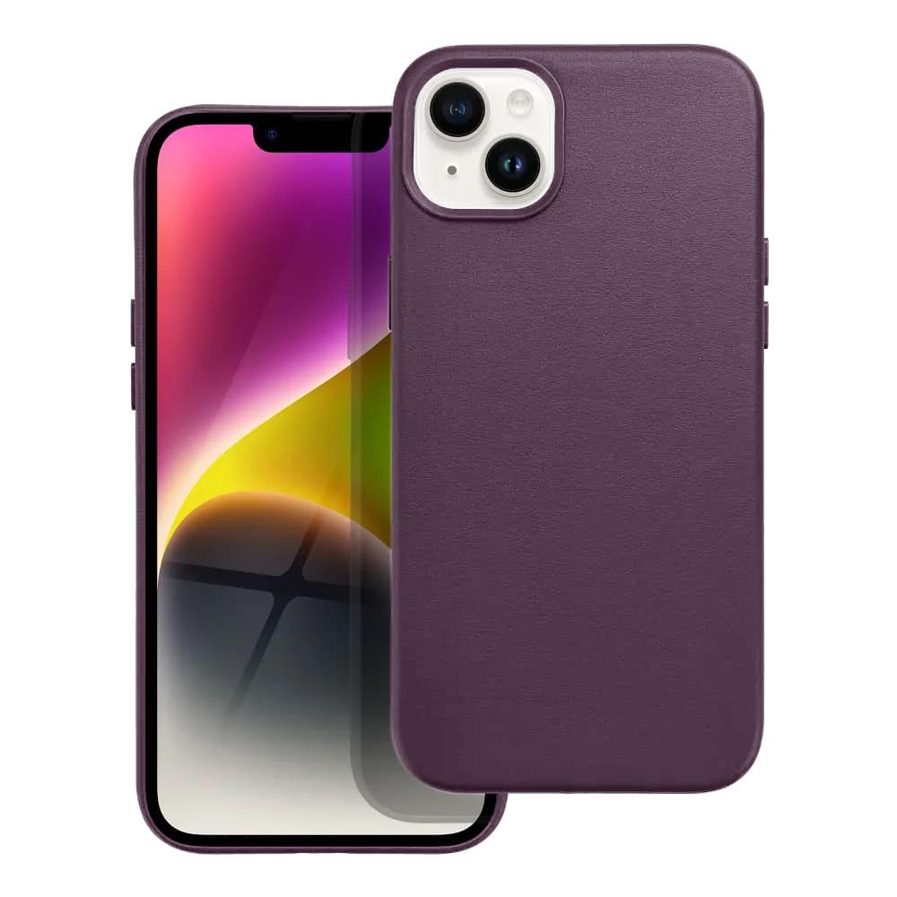 Étui en cuir Casify avec MagSafe pour iPhone 14 Plus Violet foncé2